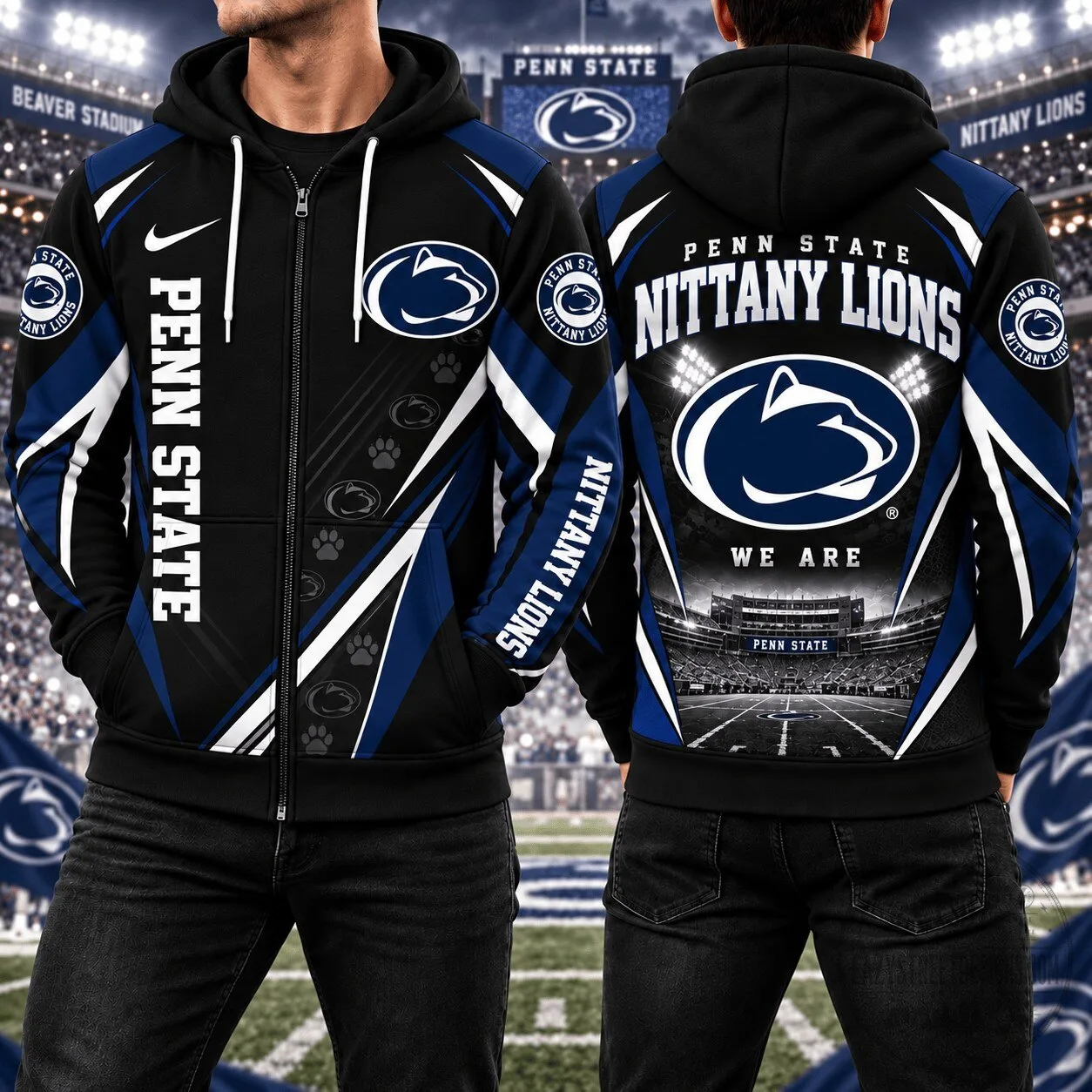 Penn State Nittany Lions Football Team Full-Zip Hoodie