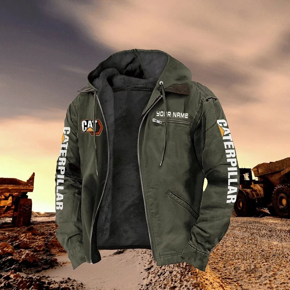 Personalized Caterpillar Construction Equipment Logo Heavy Duty Jacket