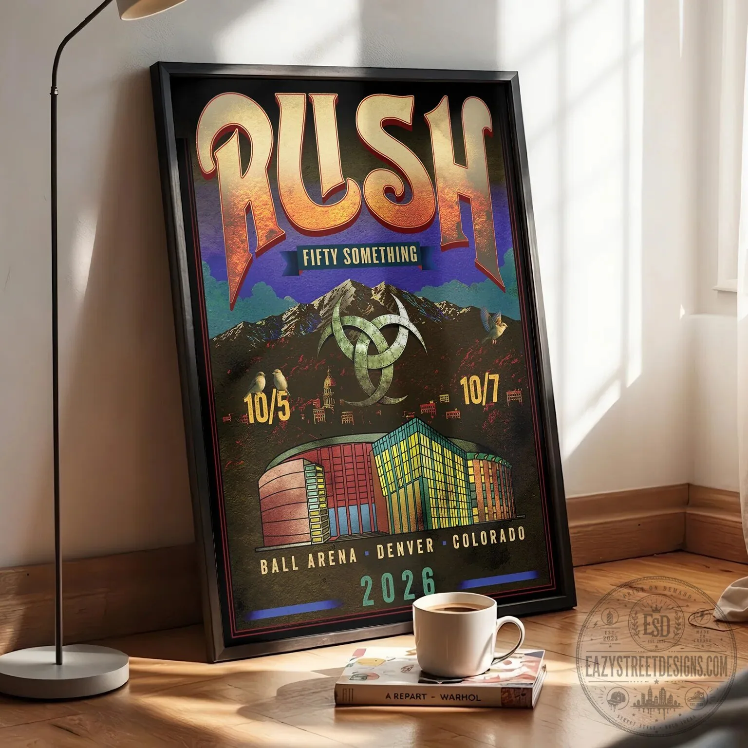 Rush Fifty Something Tour 2026 Denver Colorado Concert Poster 5 Rush Fifty Something Tour 2026 Denver Colorado Concert Poster