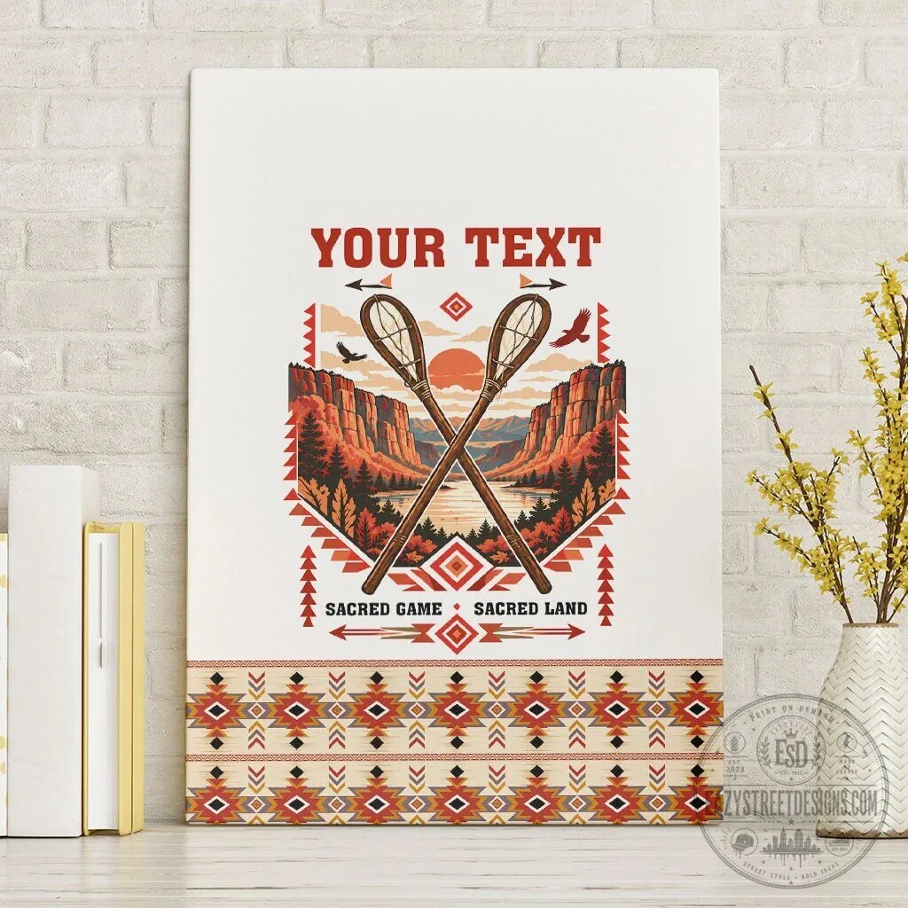 Chahta Yakni Stickball Heritage Native American Tribal Landscape Canvas Wall Art