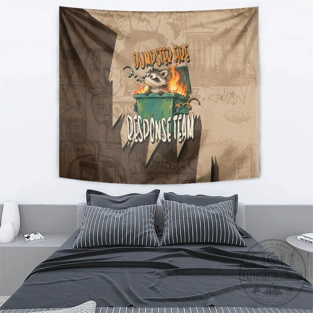 Dumpster Fire Response Team Raccoon Funny Vintage Grunge Wall Tapestry 11 Dumpster Fire Response Team Raccoon Funny Vintage Grunge Wall Tapestry