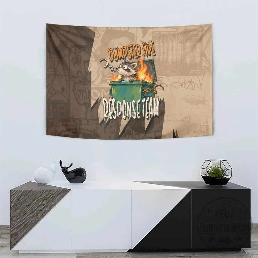 Dumpster Fire Response Team Raccoon Funny Vintage Grunge Wall Tapestry 12 Dumpster Fire Response Team Raccoon Funny Vintage Grunge Wall Tapestry
