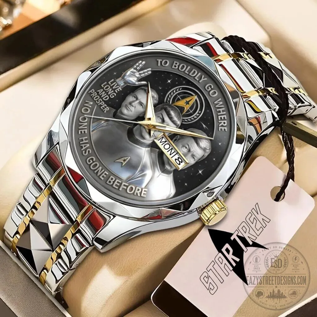 Star Trek Original Series Spock Captain Kirk Gold Quartz Watch 10 Star Trek Original Series Spock Captain Kirk Gold Quartz Watch