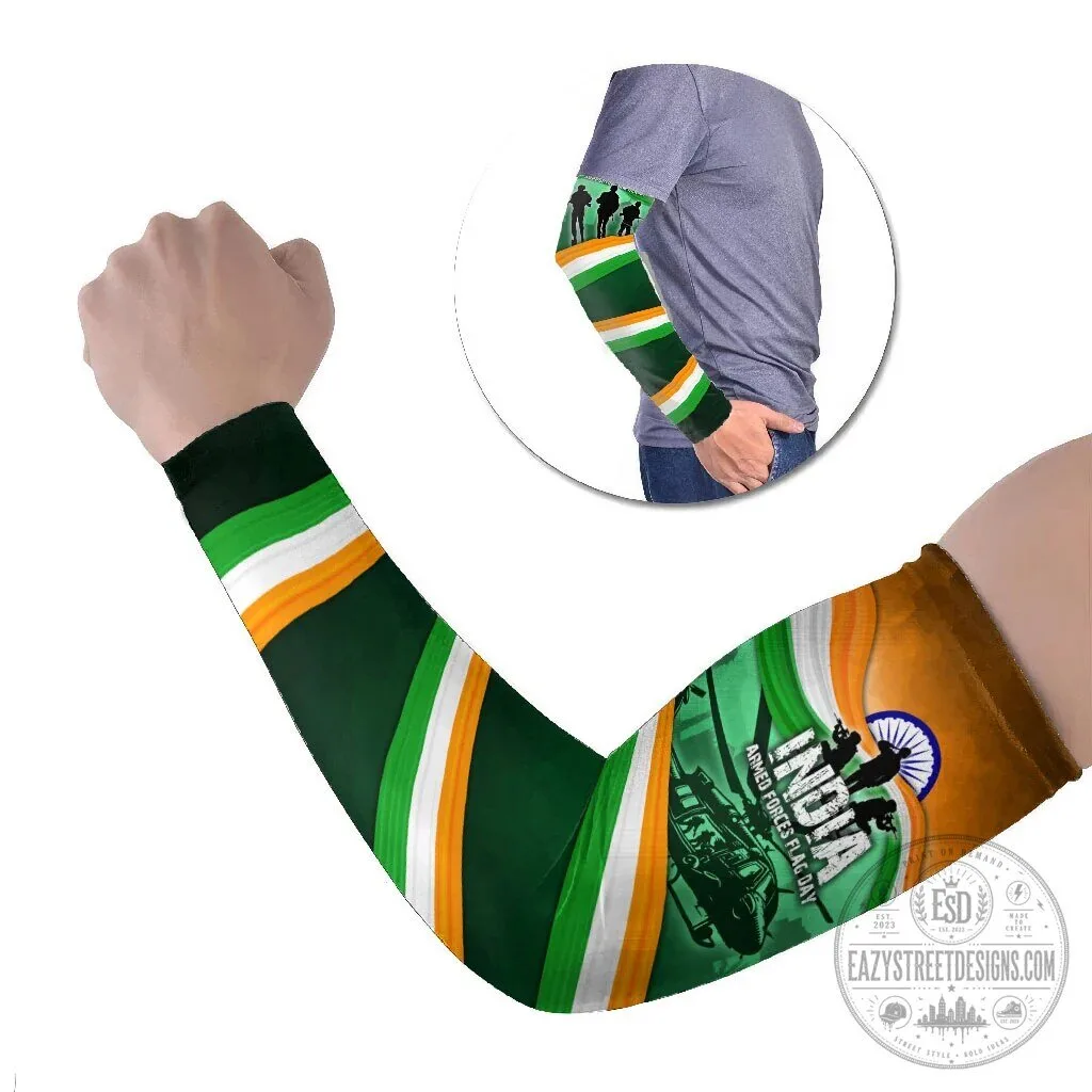India Armed Forces Flag Day Patriotic Indian Military Arm Sleeves