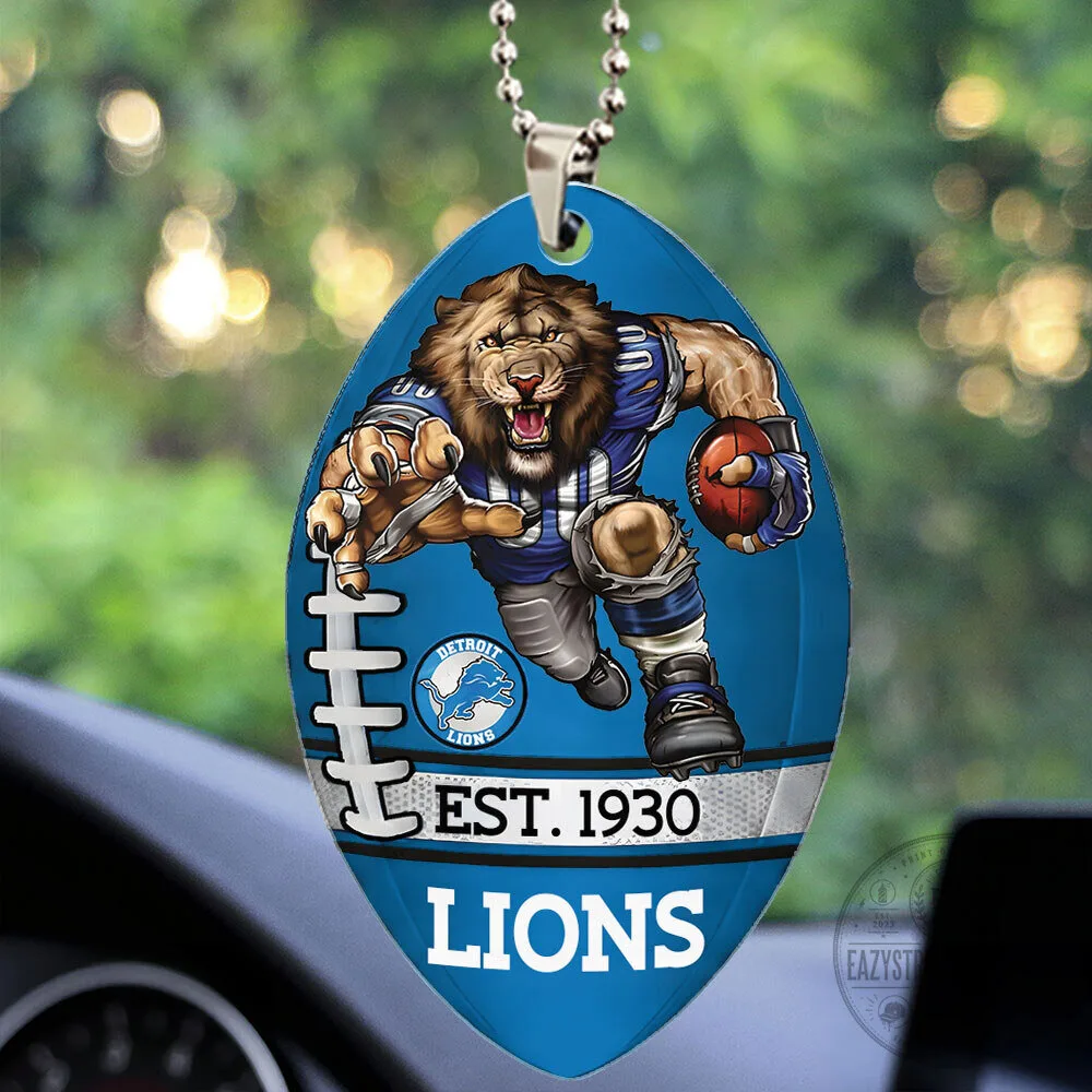 Detroit Lions Football Team Logo Car Hanging Ornament