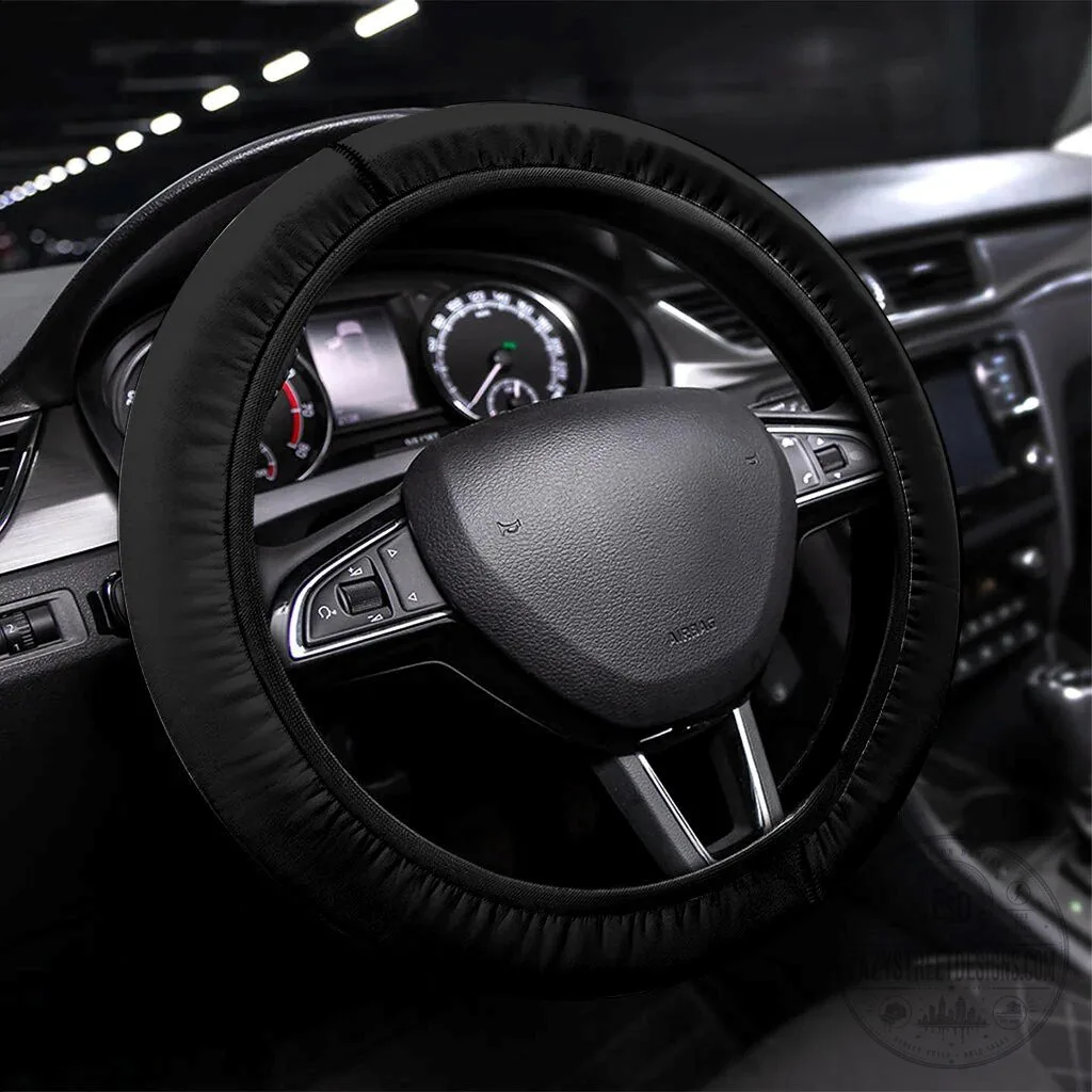 Black Universal Car Steering Wheel Cover Comfortable Grip Protector