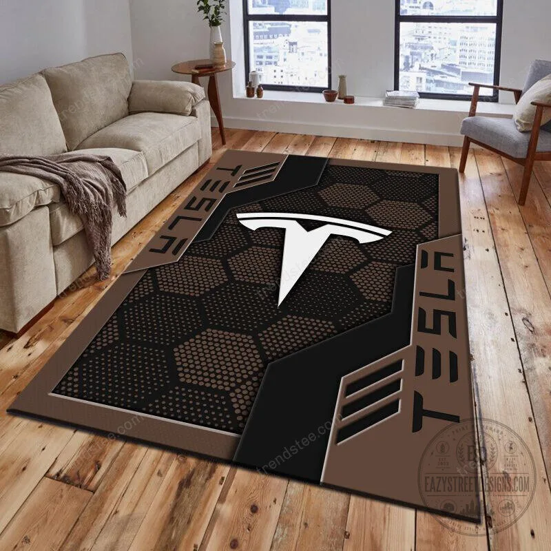 Tesla Motors Logo Geometric Pattern Area Rug 13 Tesla Motors Logo Geometric Pattern Area Rug
