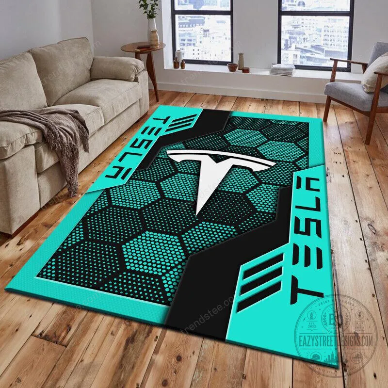 Tesla Motors Logo Geometric Pattern Area Rug 14 Tesla Motors Logo Geometric Pattern Area Rug