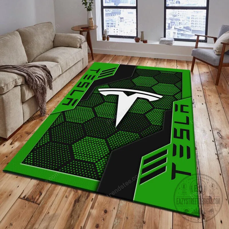 Tesla Motors Logo Geometric Pattern Area Rug 15 Tesla Motors Logo Geometric Pattern Area Rug