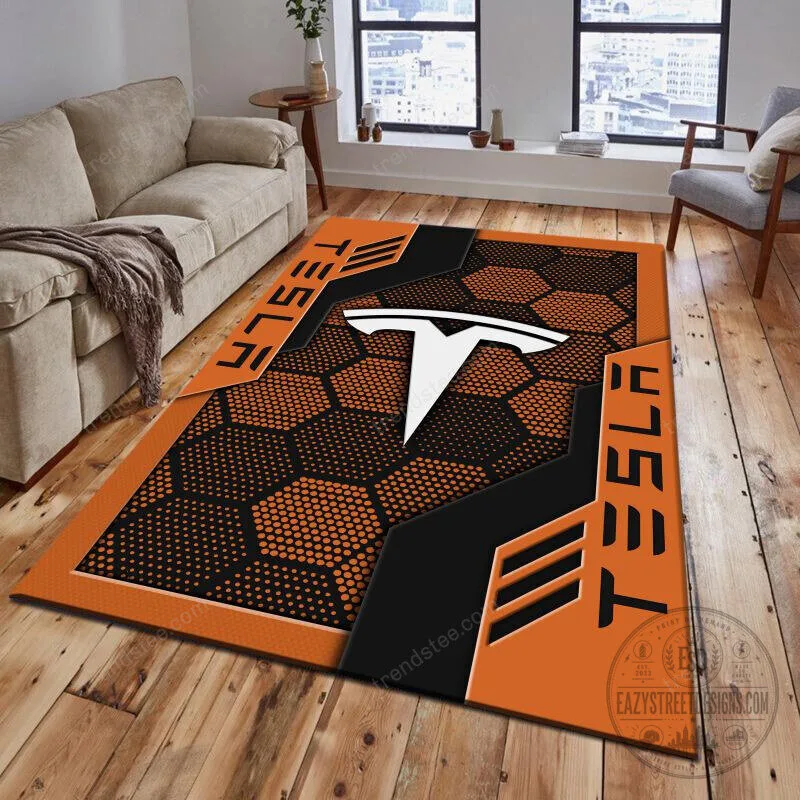 Tesla Motors Logo Geometric Pattern Area Rug 16 Tesla Motors Logo Geometric Pattern Area Rug
