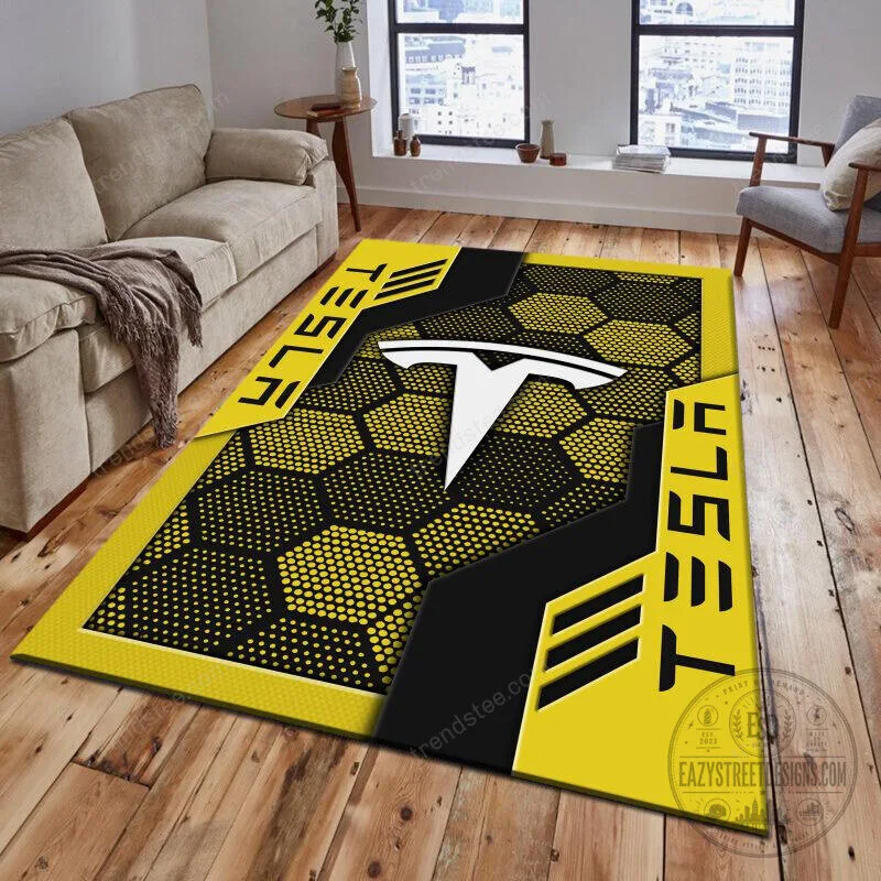 Tesla Motors Logo Geometric Pattern Area Rug 17 Tesla Motors Logo Geometric Pattern Area Rug