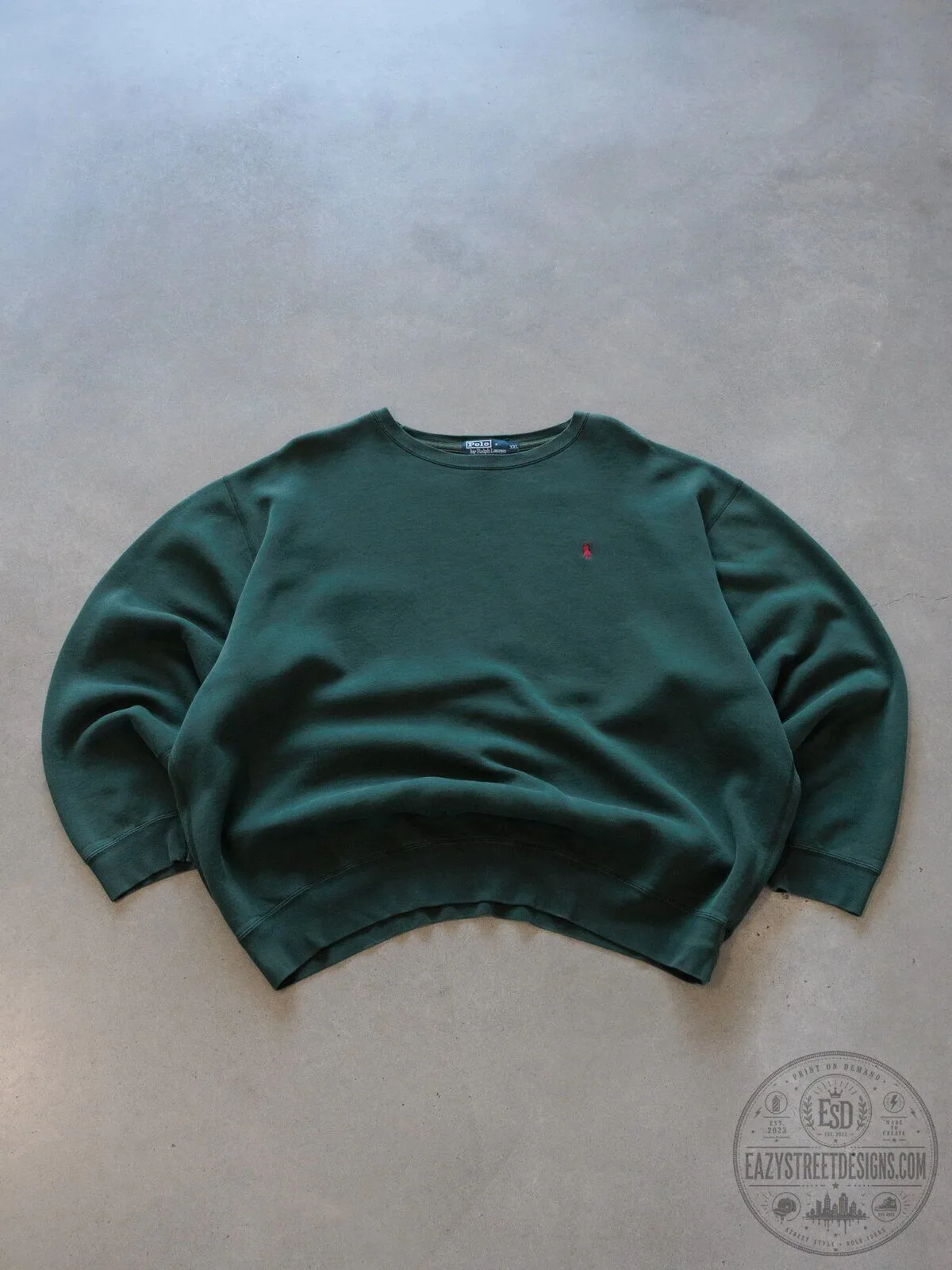 Vintage Ralph Lauren Polo Green Crewneck Sweatshirt for Men and Women 1 Vintage Ralph Lauren Polo Green Crewneck Sweatshirt for Men and Women