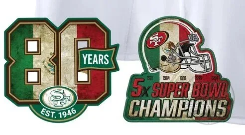 San Francisco 49ers Mexico 80th Anniversary 5X Super Bowl Champions Patch