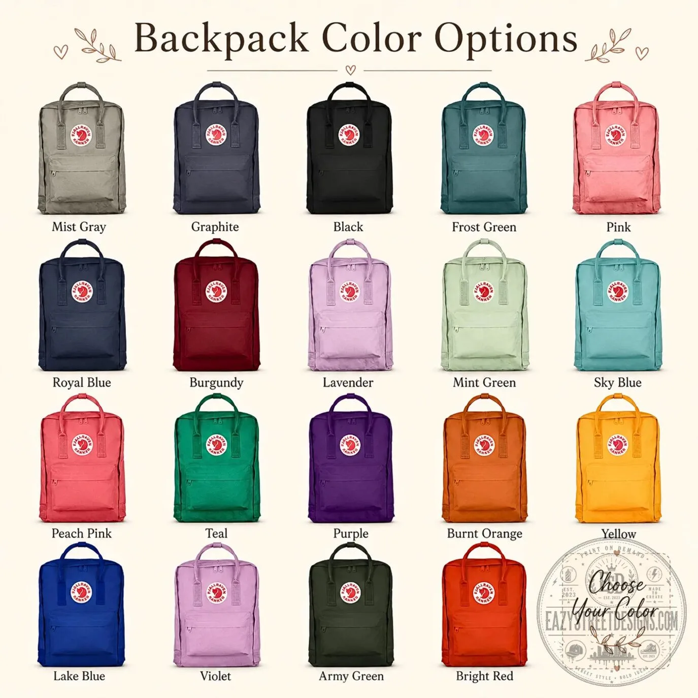 Taylor Swift Blank Space Embroidered Fjallraven Kanken Backpack 10 Taylor Swift Blank Space Embroidered Fjallraven Kanken Backpack
