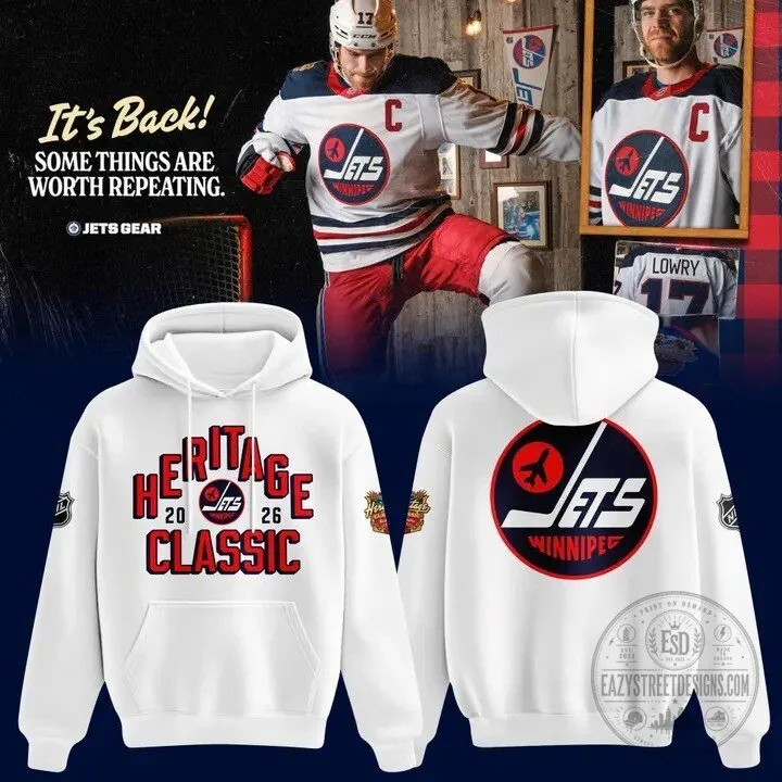 Winnipeg Jets 2026 Heritage Classic White Hockey Fan Hoodie