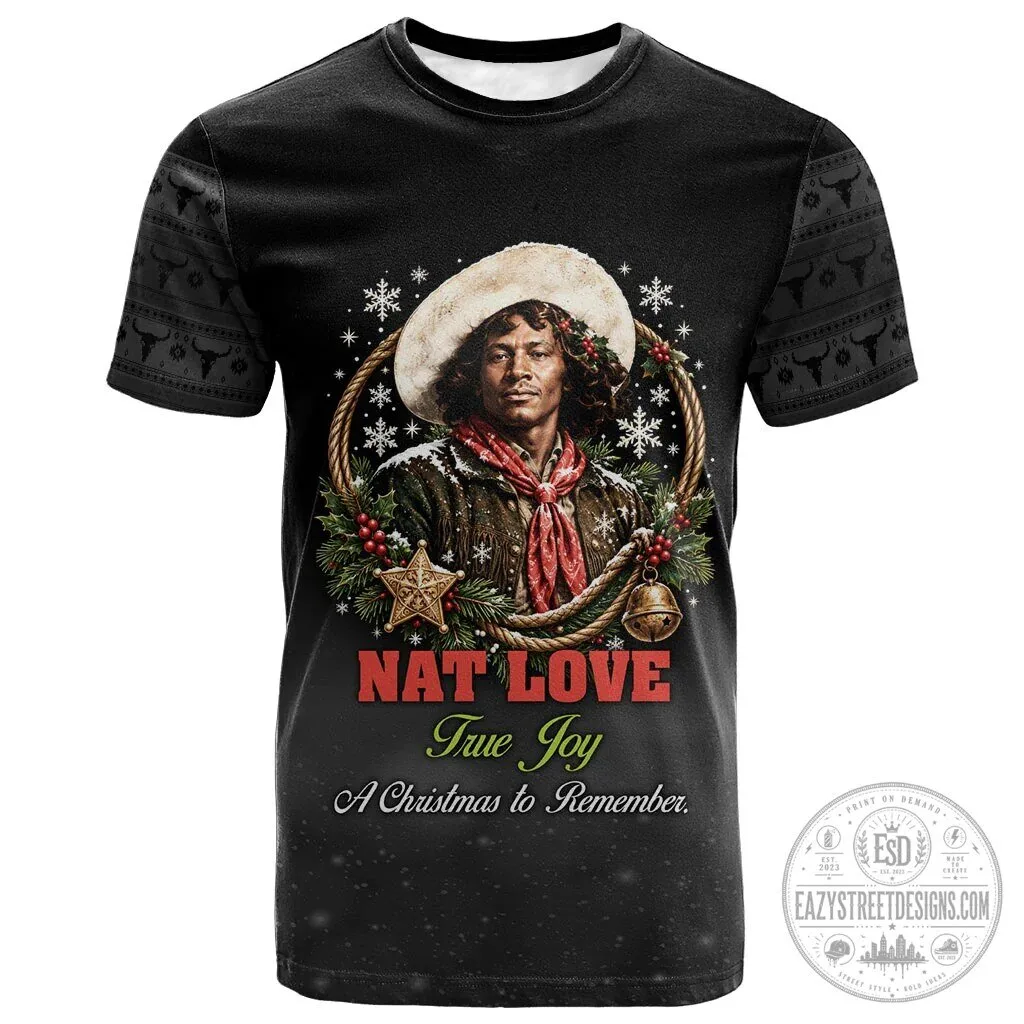 Nat Love True Joy Christmas Portrait T-Shirt