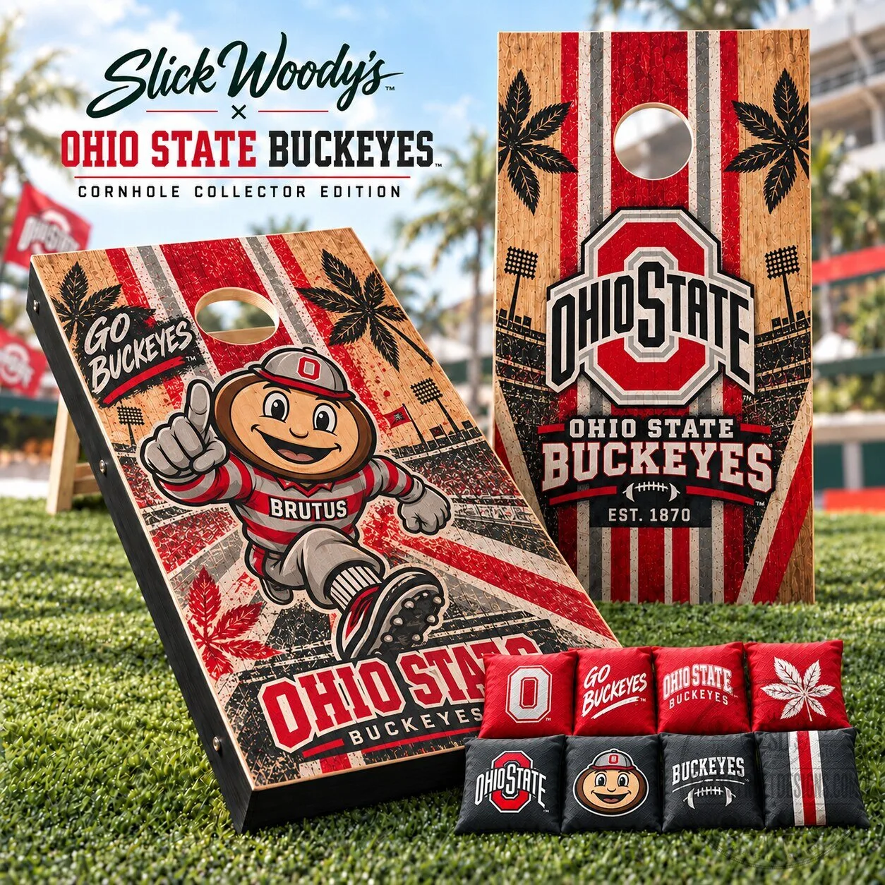 Ohio State Buckeyes Brutus Cornhole Game Set