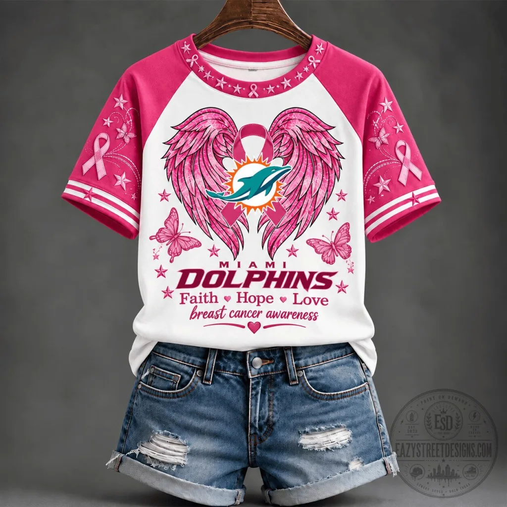 Miami Dolphins So In Love Faith Hope Love Breast Cancer Awareness T-Shirt Miami Dolphins So In Love Faith Hope Love Breast Cancer Awareness T-Shirt
