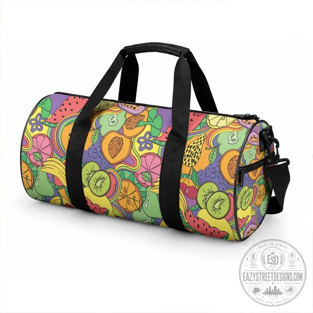 Vibrant Tropical Fruit Hippie Style Pattern Duffle Bag 9 Vibrant Tropical Fruit Hippie Style Pattern Duffle Bag