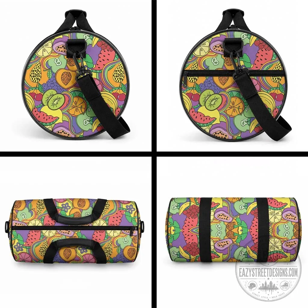 Vibrant Tropical Fruit Hippie Style Pattern Duffle Bag 11 Vibrant Tropical Fruit Hippie Style Pattern Duffle Bag