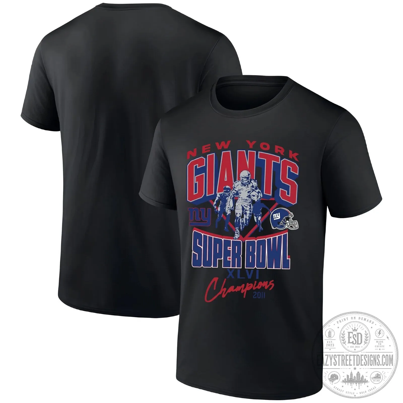 New York Giants Super Bowl XLVI Champions 2011 Football T-Shirt 9 New York Giants Super Bowl XLVI Champions 2011 Football T-Shirt