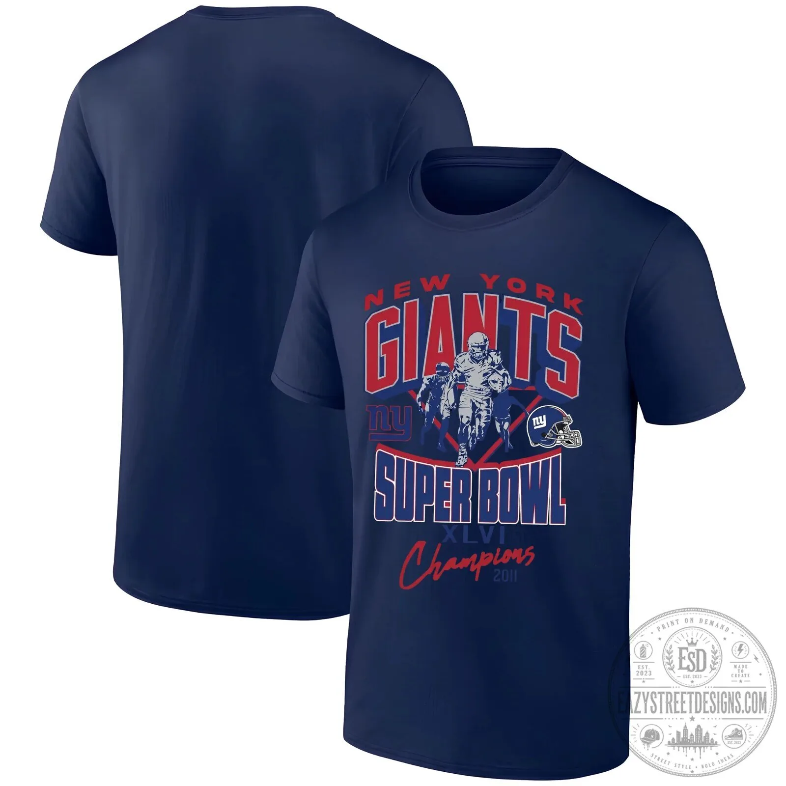 New York Giants Super Bowl XLVI Champions 2011 Football T-Shirt 10 New York Giants Super Bowl XLVI Champions 2011 Football T-Shirt