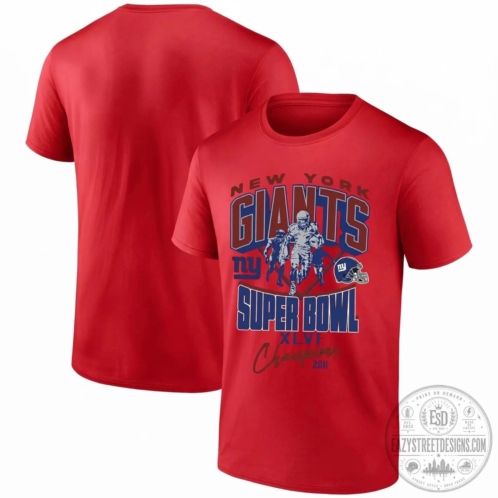 New York Giants Super Bowl XLVI Champions 2011 Football T-Shirt 11 New York Giants Super Bowl XLVI Champions 2011 Football T-Shirt