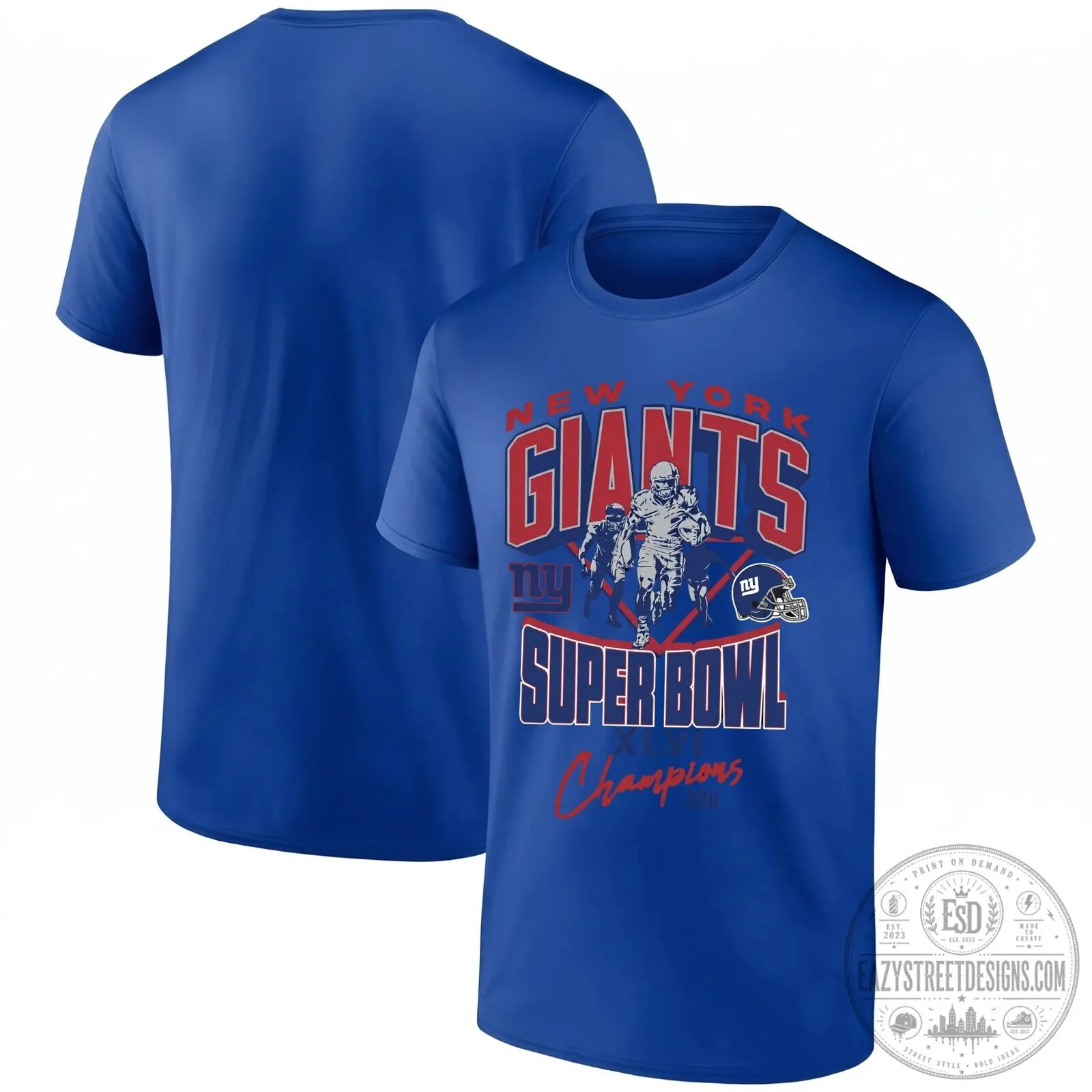 New York Giants Super Bowl XLVI Champions 2011 Football T-Shirt 12 New York Giants Super Bowl XLVI Champions 2011 Football T-Shirt