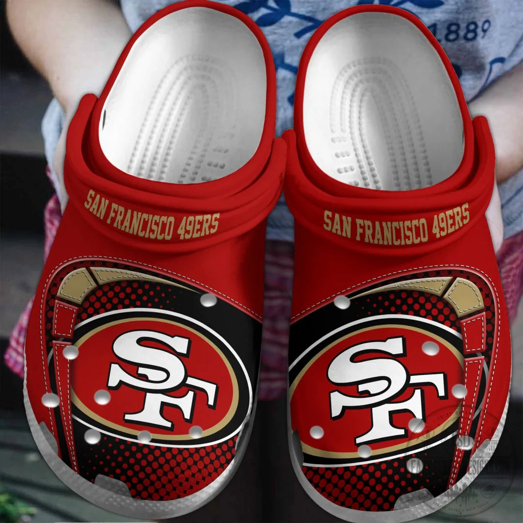 San Francisco 49ers NFL Team Logo Football Fan Crocs Shoes San Francisco 49ers NFL Team Logo Football Fan Crocs Shoes