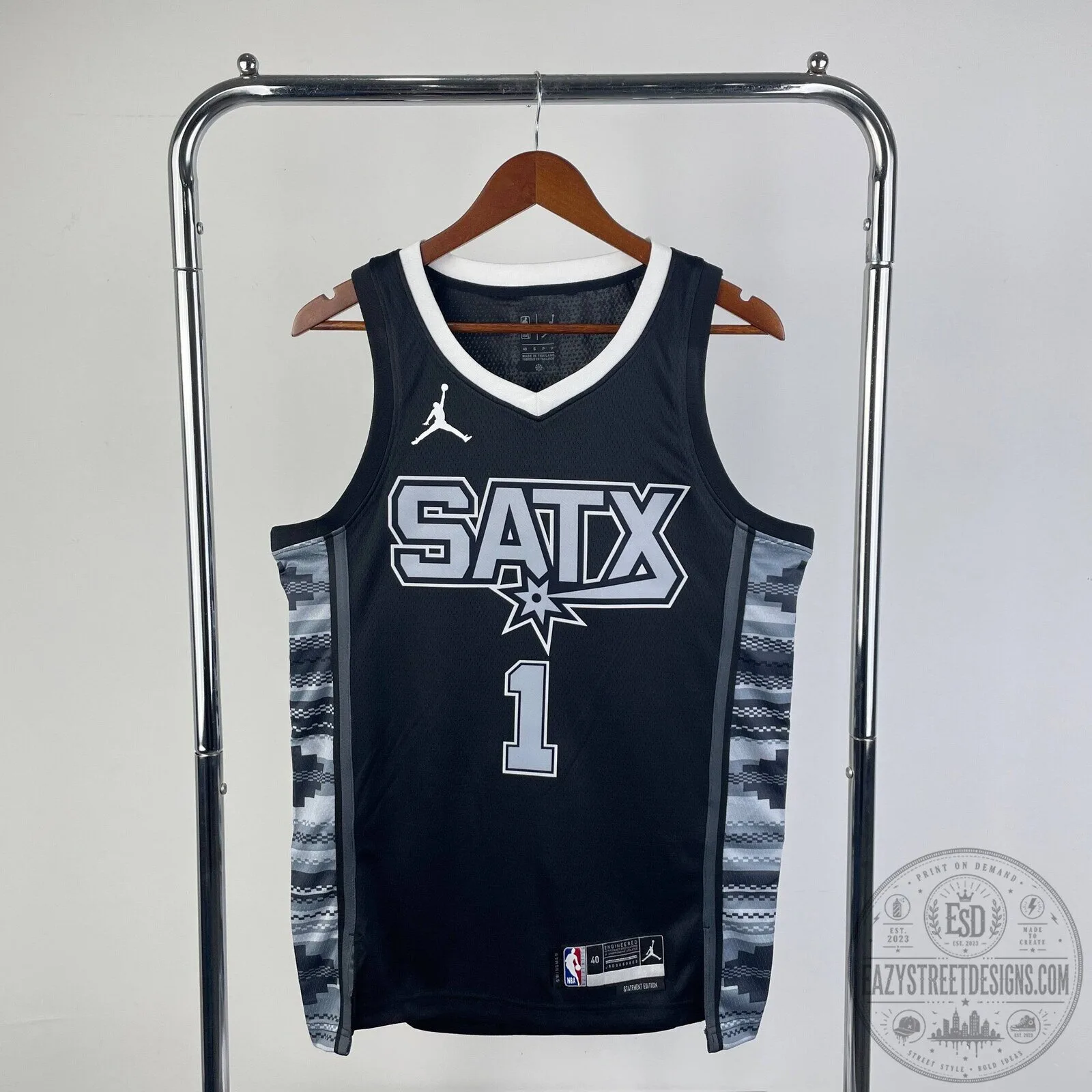 San Antonio Spurs Statement Edition 2022-2023 Black Basketball Jersey