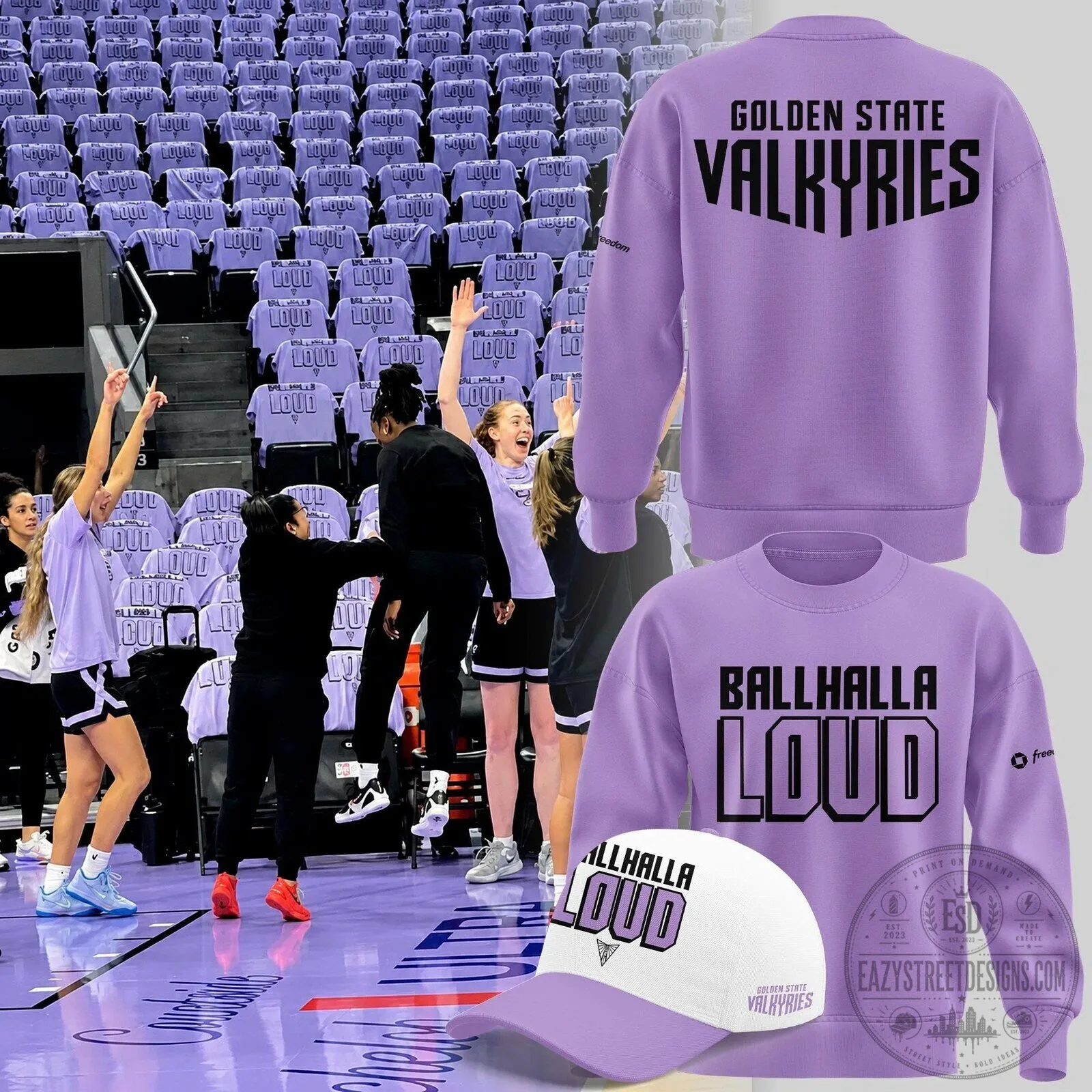 Golden State Valkyries Ballhalla Loud Basketball Fan Sweatshirt