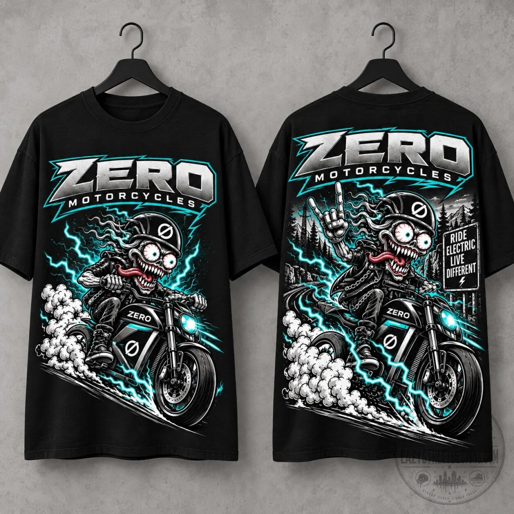 Zero Motorcycles Electric Motorcycle Rider Monster T-Shirt Zero Motorcycles Electric Motorcycle Rider Monster T-Shirt