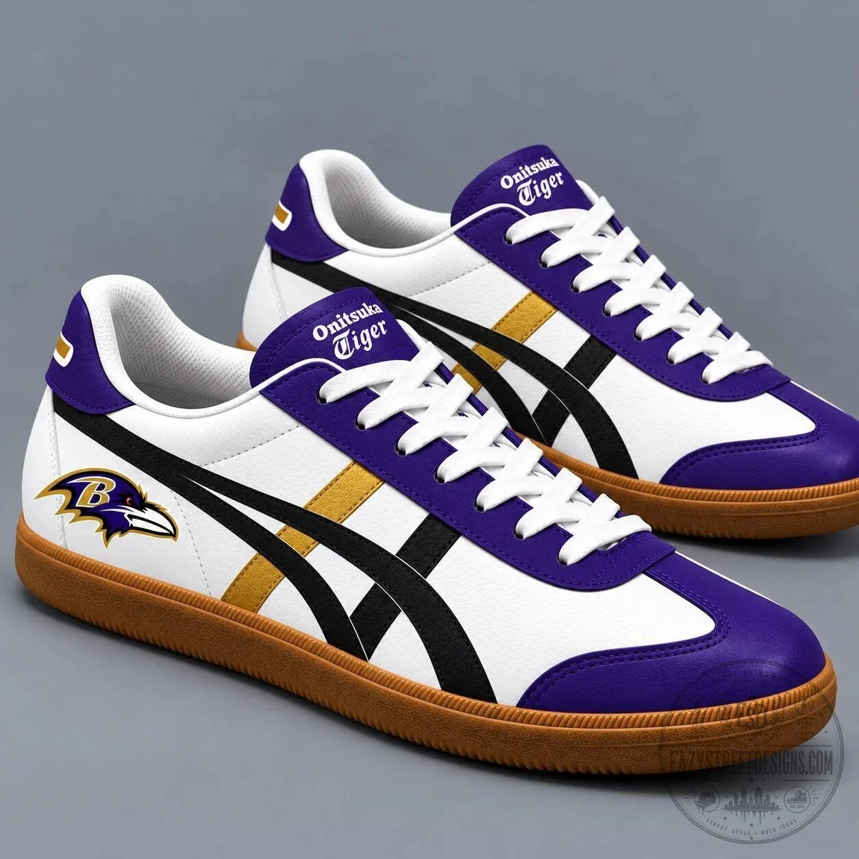 Baltimore Ravens NFL Team Pride Onitsuka Tiger Sneakers 5 Baltimore Ravens NFL Team Pride Onitsuka Tiger Sneakers