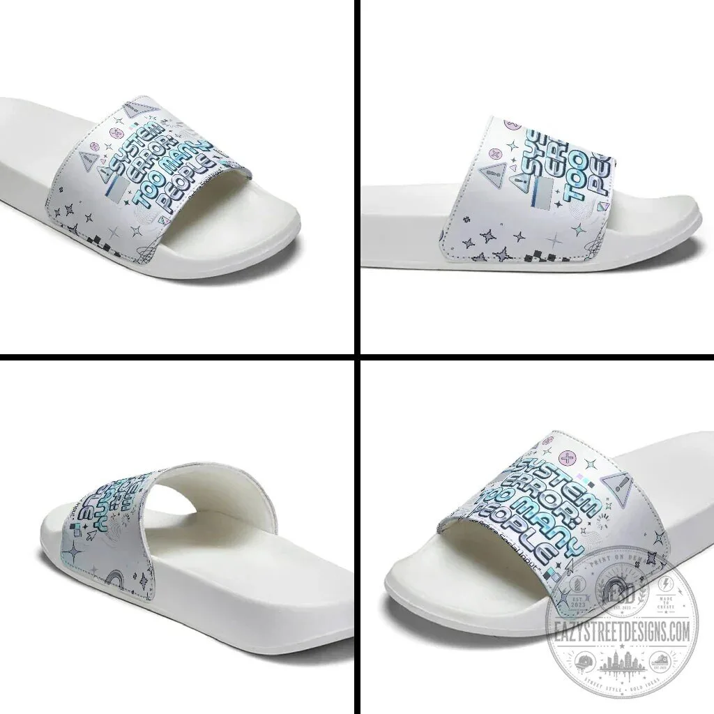 System Error Too Many People Cyber Aesthetic Slide Sandals 11 System Error Too Many People Cyber Aesthetic Slide Sandals