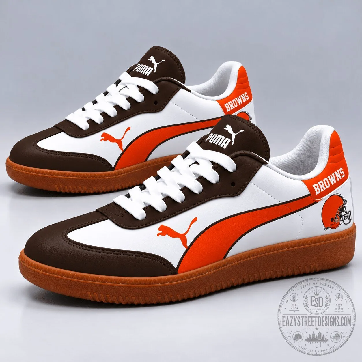 Cleveland Browns Football Team Fan Branded Athletic Walking Shoes 4 Cleveland Browns Football Team Fan Branded Athletic Walking Shoes