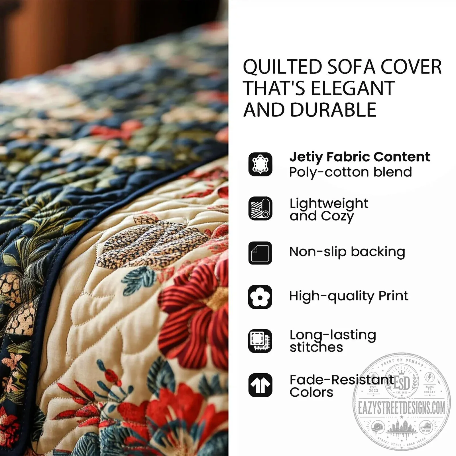 Cat Book Chronicles Quilted Sofa Cover with Sleeping Ginger Cat in Teacup Design 18 Cat Book Chronicles Quilted Sofa Cover with Sleeping Ginger Cat in Teacup Design