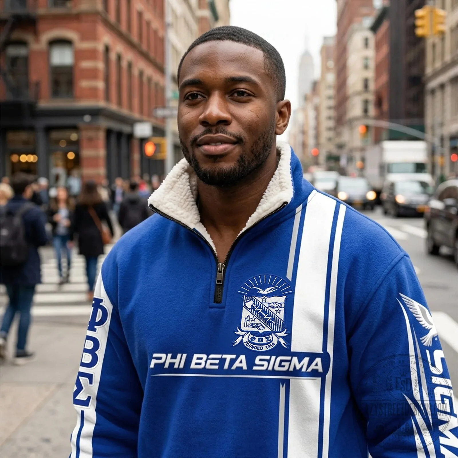 Phi Beta Sigma Fraternity Royal Blue Sherpa Fleece Quarter Zip Pullover Sweatshirt 9 Phi Beta Sigma Fraternity Royal Blue Sherpa Fleece Quarter Zip Pullover Sweatshirt