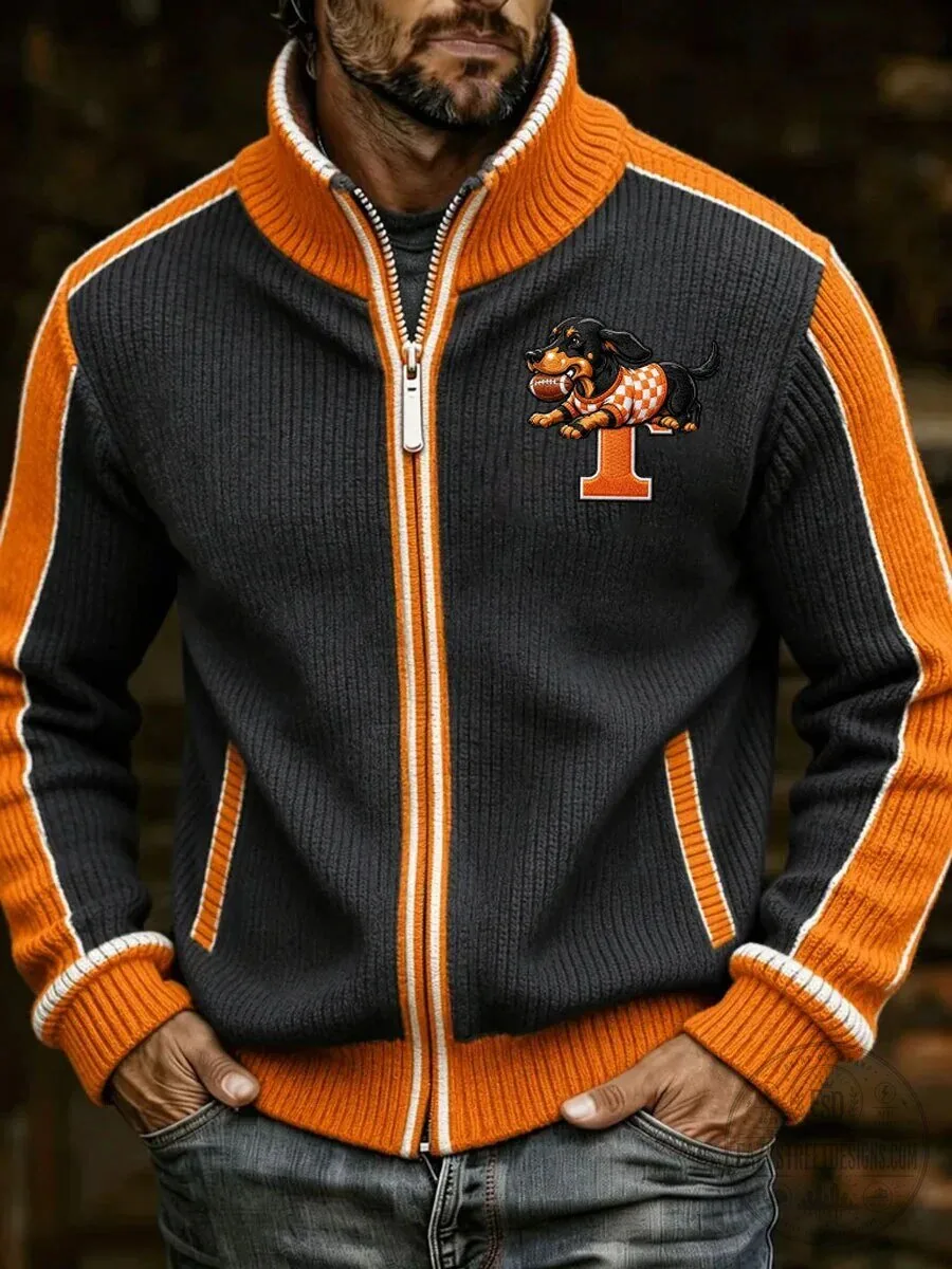 Tennessee Volunteers Football Team Mascot Dachshund Dog Full-Zip Jacket
