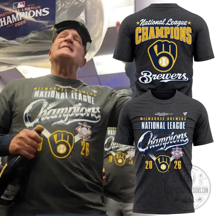 2026 National League Champions T-Shirt for Milwaukee Brewers Fans 5 2026 National League Champions T-Shirt for Milwaukee Brewers Fans