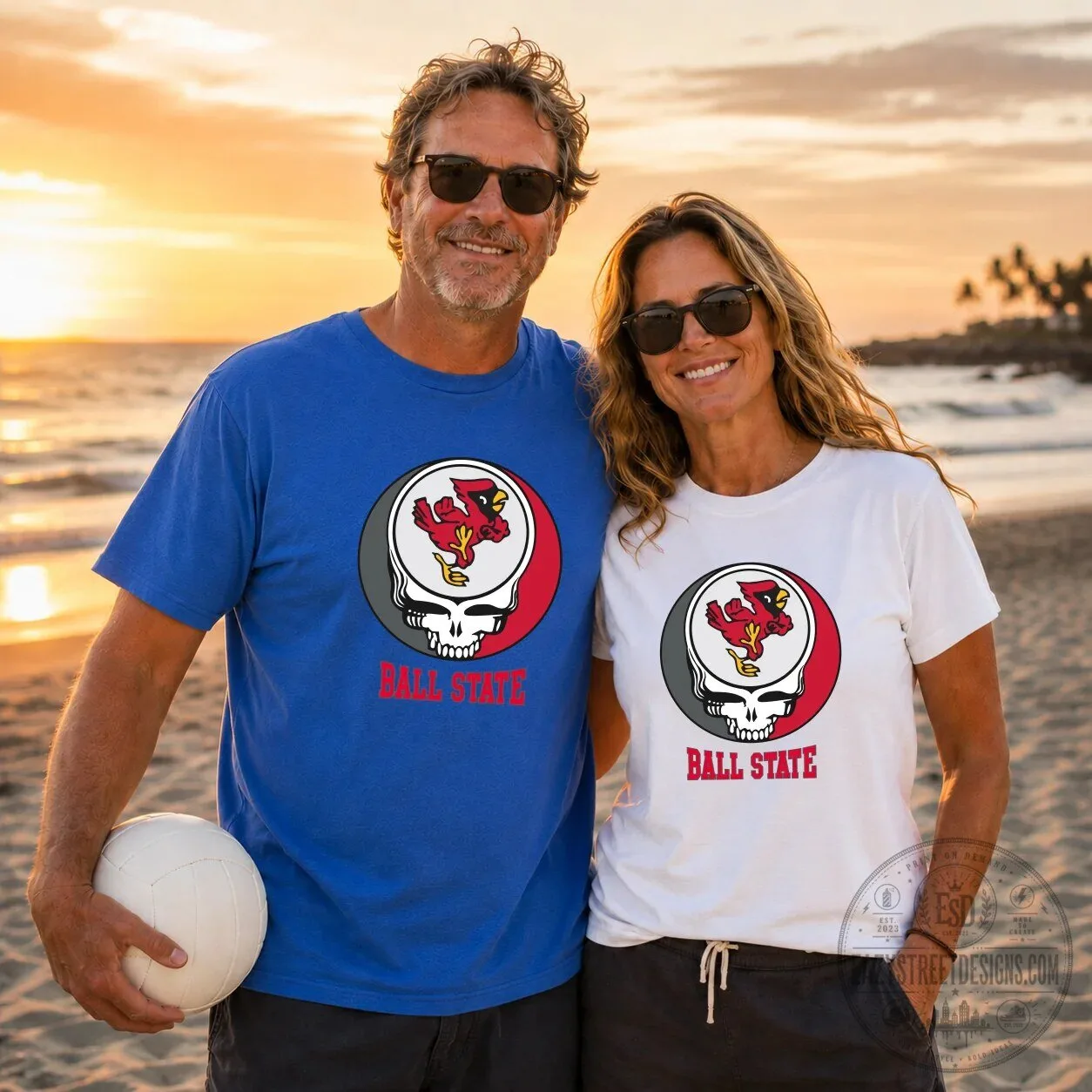Ball State University Charlie Cardinal Grateful Dead Steal Your Face T-Shirt 3 Ball State University Charlie Cardinal Grateful Dead Steal Your Face T-Shirt