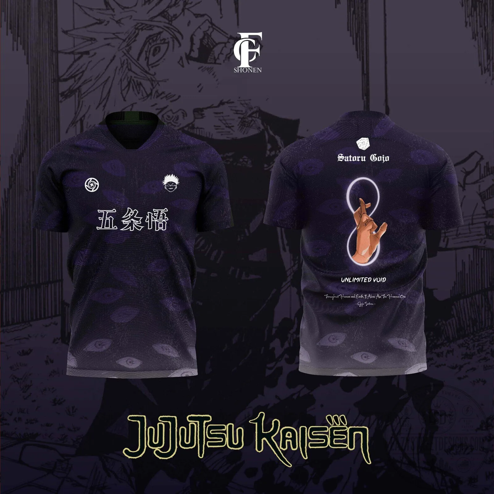 Jujutsu Kaisen Satoru Gojo Unlimited Void Soccer Jersey