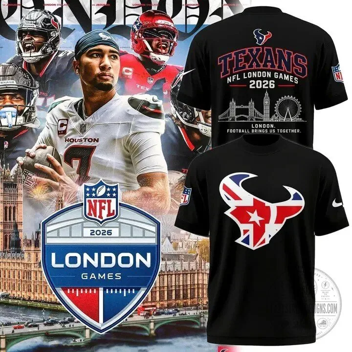 Houston Texans NFL London Games 2026 Commemorative T-Shirt 3 Houston Texans NFL London Games 2026 Commemorative T-Shirt