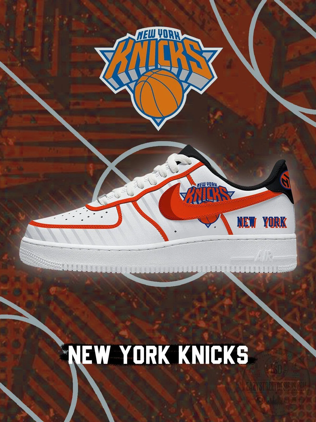 New York Knicks Basketball Team Custom Designed Athletic Sports Shoes 3 New York Knicks Basketball Team Custom Designed Athletic Sports Shoes