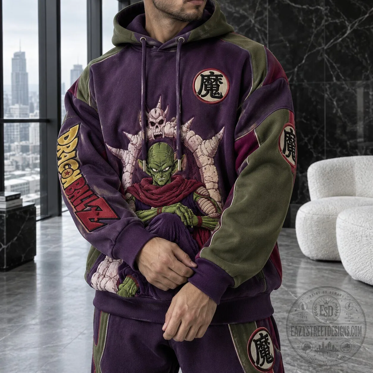 Dragon Ball Z Piccolo Demon King Oversized Graphic Print Hoodie 1 Dragon Ball Z Piccolo Demon King Oversized Graphic Print Hoodie