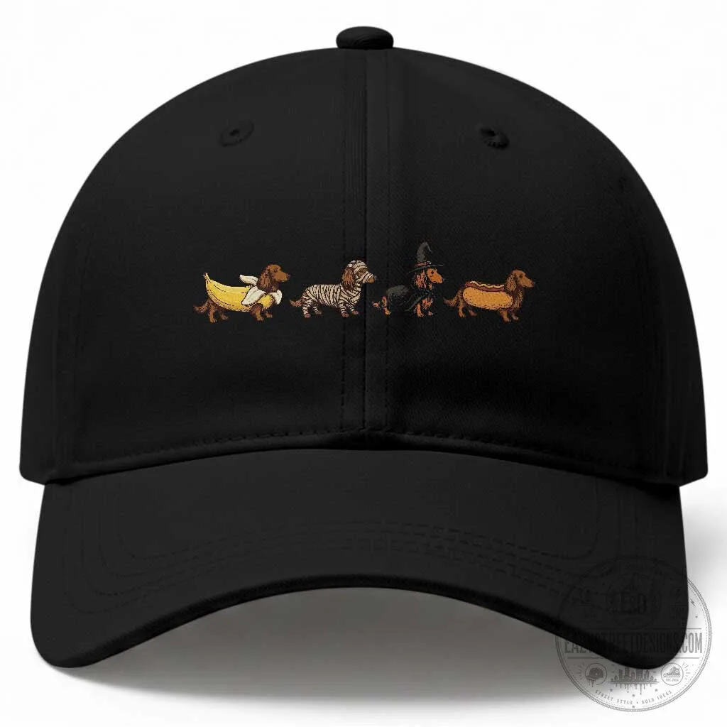 Halloween Dachshund Dog Costumes Black Baseball Cap