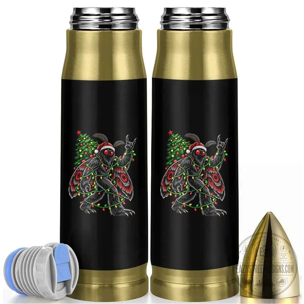 Christmas Mothman Rock On Bullet Tumbler
