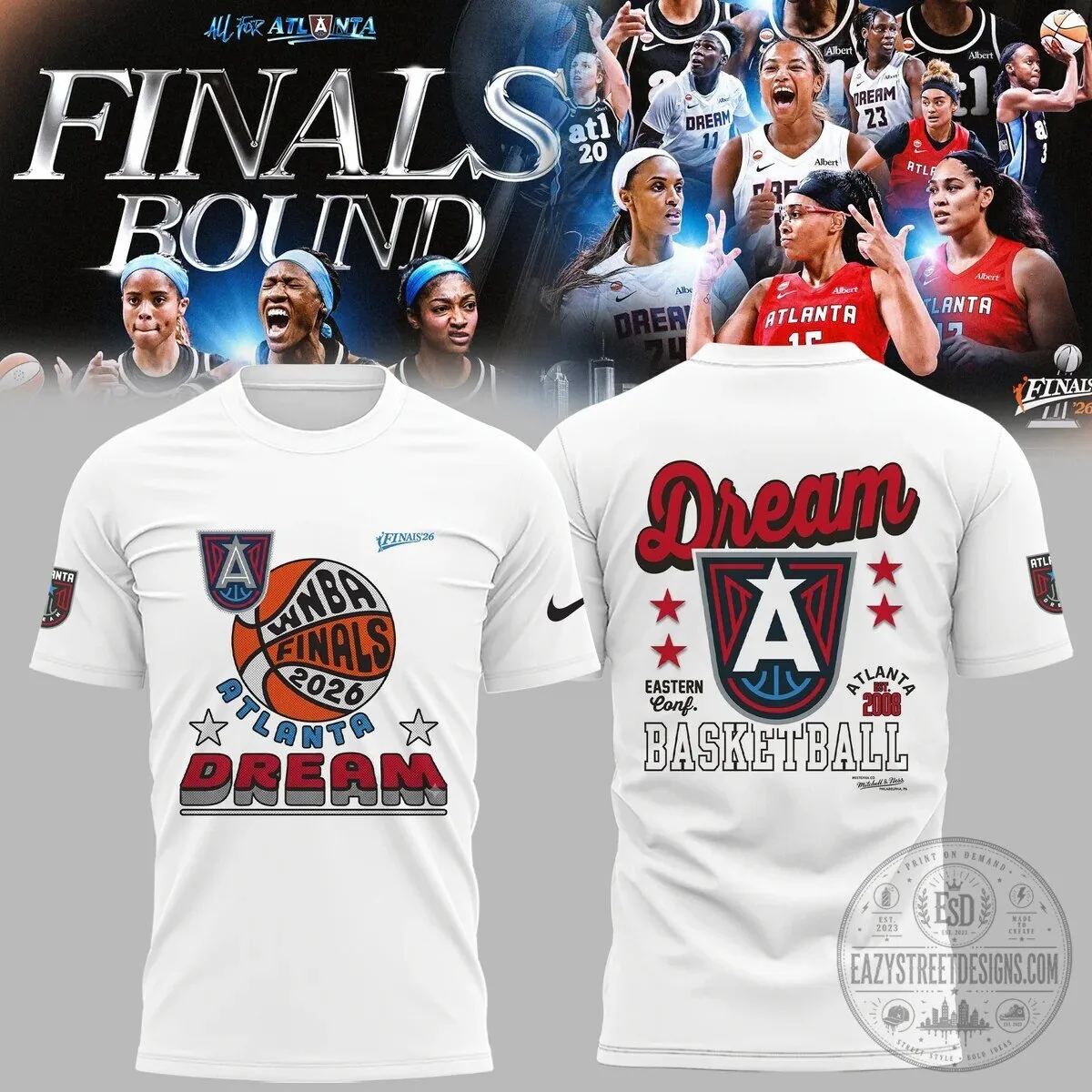 2026 Eastern Conference Basketball T-Shirt for the Atlanta Dream WNBA Finals
